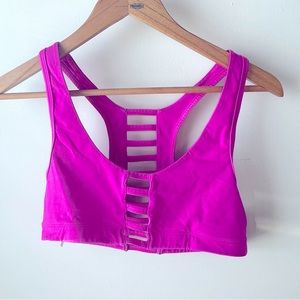 PINK pink sports bra, really cute cut out front and back